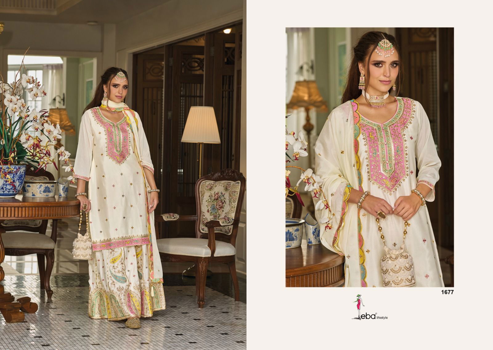 Safroon Vol 3 By Eba Heavy Wedding Wear Readymade Suits 
